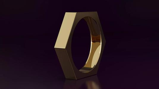 hexagon ring 54EU SIZE