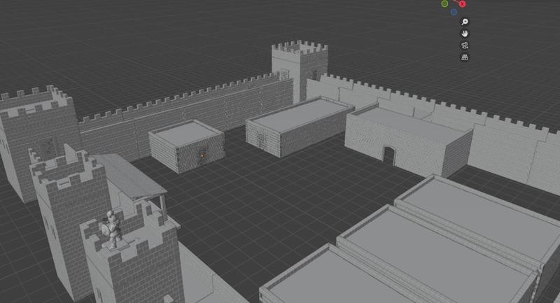 10mm scale Roman Fort with towers, walls and inner buildings