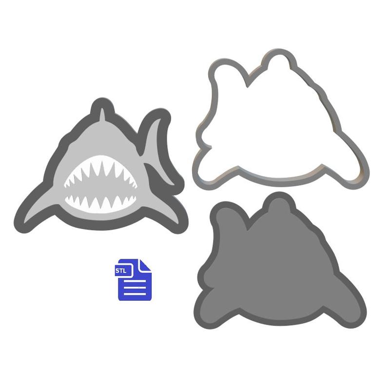 3pc Shark Bath Bomb Mold