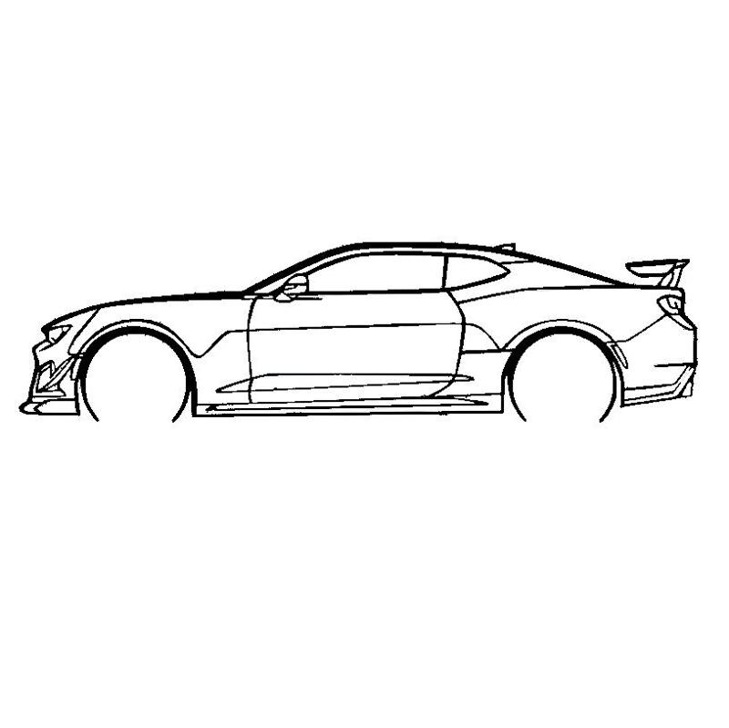 Chevrolet Camaro ZL1 1LE Silhouette Wall art