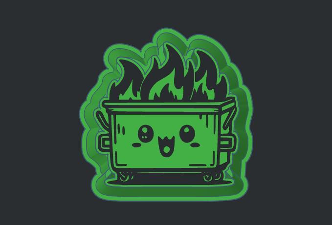 Cue Dumpster Fire - Freshie Mold Housing