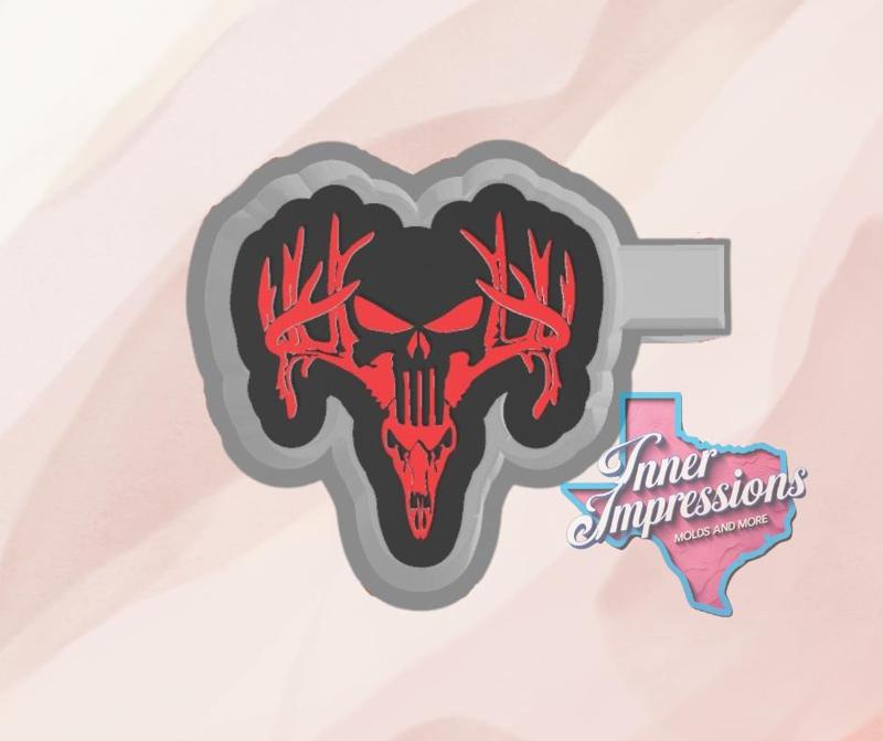 Punisher Deer Skull Freshie Mold