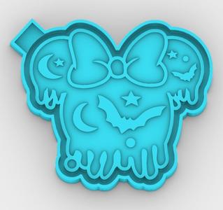 Halloween for kids - Mouse with a bow - freshie mold - STL for silicone mold