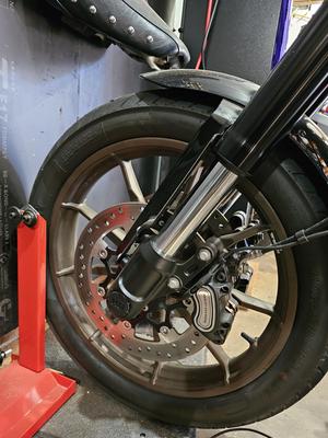 Harley Davidson Low Rider S Front Axle Covers.