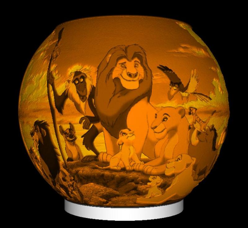SPHERE NIGHT LIGHT LION KING LITHOPHANE