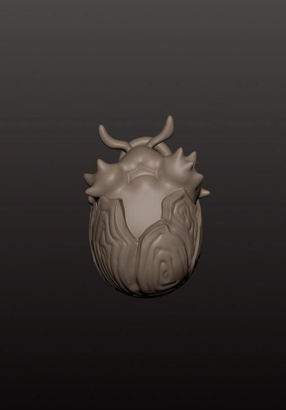 A flea got stuck in a stone (hollow knight: silksong) keychain, stable and full versions