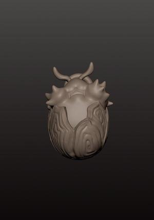 A flea got stuck in a stone (hollow knight: silksong) keychain, stable and full versions