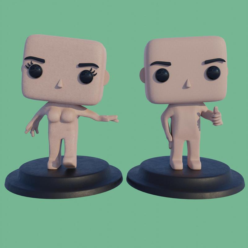 Funko Template Base 3D Print + Editable File