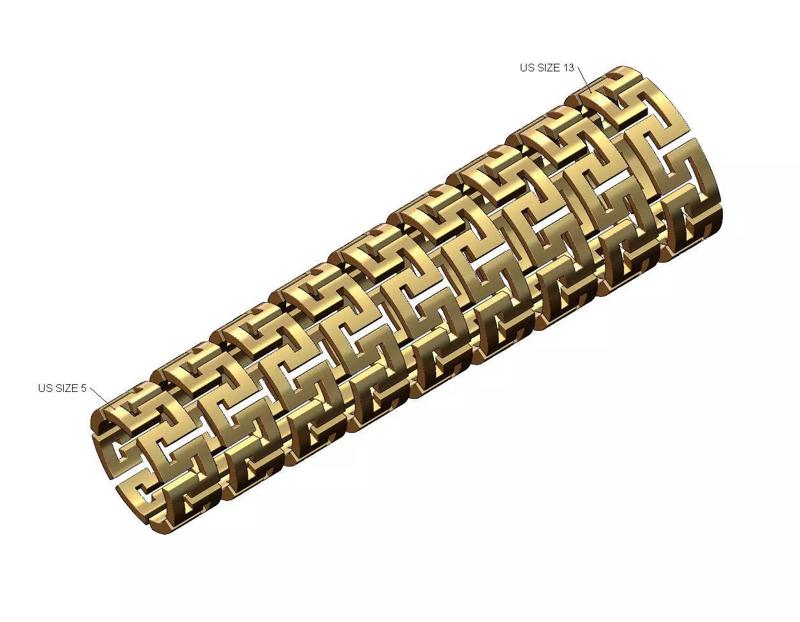 Roman Chunky mandre greek key band US size 5to13