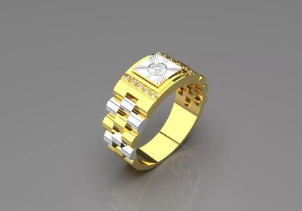 Luxury man Rolex design diamond ring model ror0025