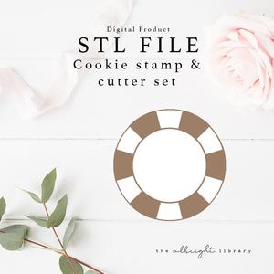 Casino Poker Chip Cookie Cutter + Stamp