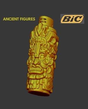BIC LIGHTER CASE AZTEC TOTEM - ANCIENT SERIES FIGURE
