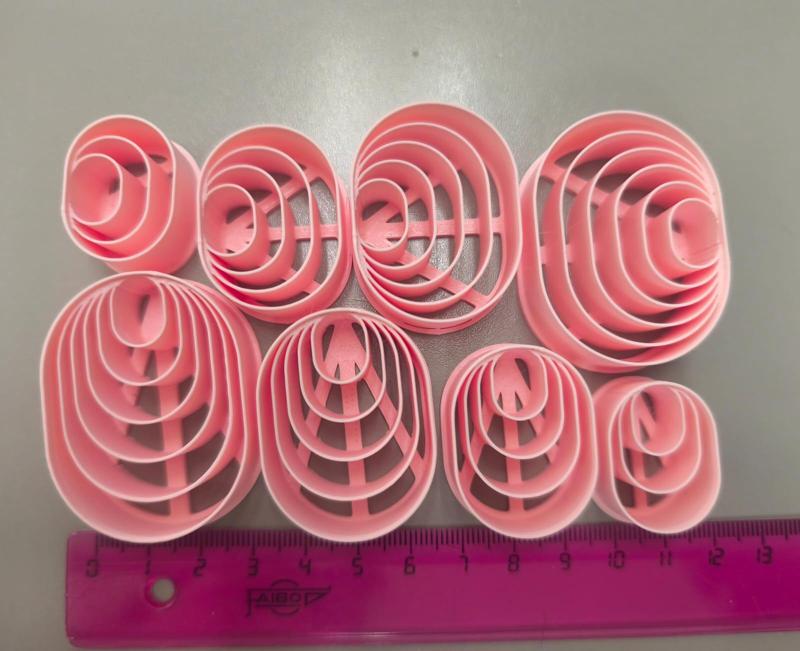 Ovals with Relief Clay Cutter - Ovals with Relief Clay Cutter