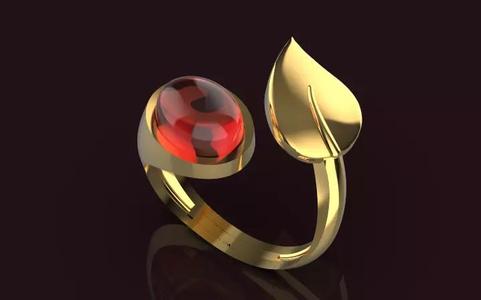 oval leaf engagement flower ring