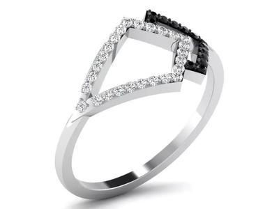Light Weight White Gold Diamond Ring  -DR-6315
