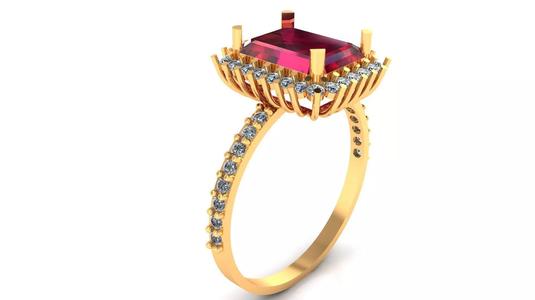 Women Ring 7 women light weight emerald cut engagement ring