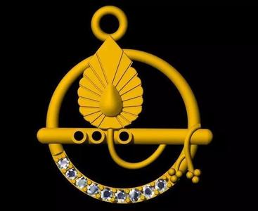 Krishna pendant 3dm file
