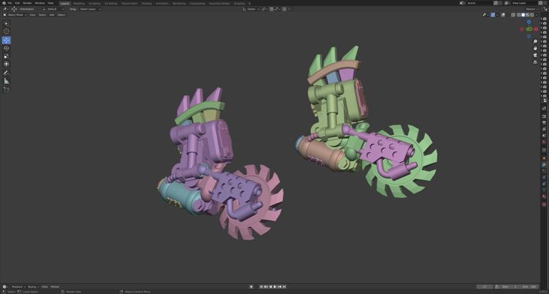 Krögger's Killasaw and Twin-Flamer RoboArm