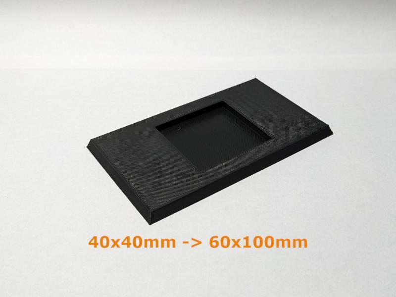 40x40mm to 60x100mm Dragon Base Extender for Older World / Optional Magnet
