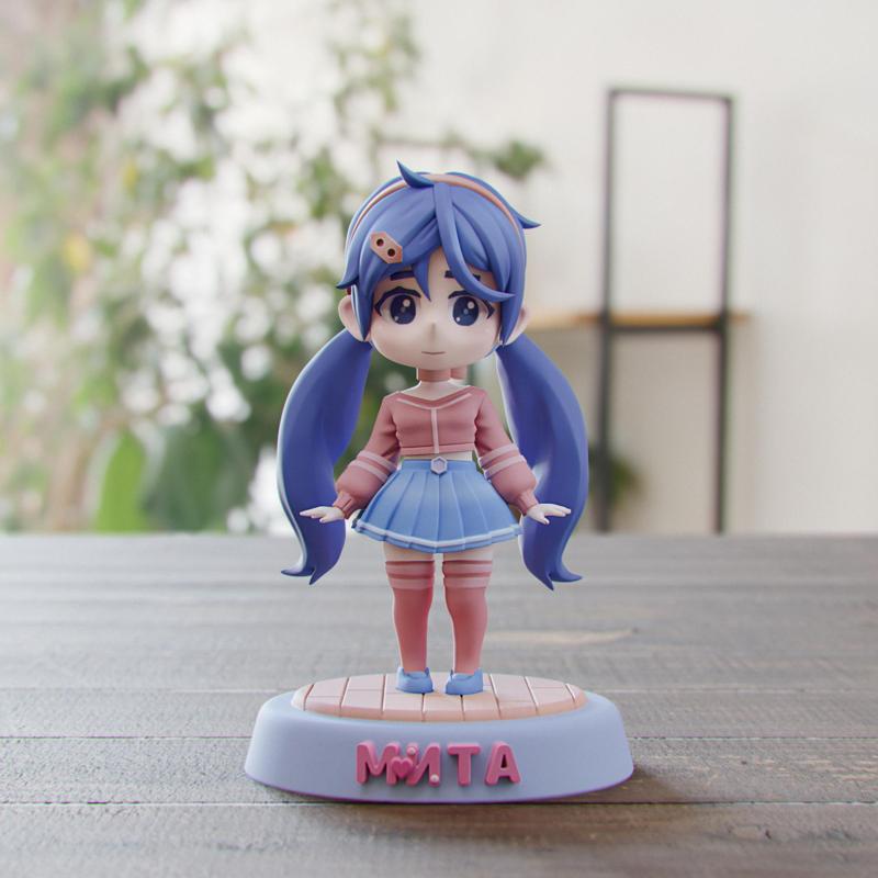 Figure of Chibi "Mita" MiSide Height 14 cm