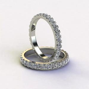 KADIN YUZUK 14 SIZE PIRLANTALI 3DM STL OBJ FBX 3D BASKI MODELI