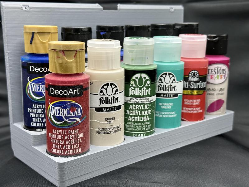 Craft Paint Rack – 12 Bottle Organizer for 2oz Craft Paints