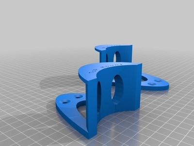 Headphone holder top or bottom mount