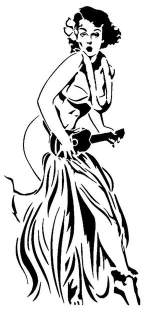 Girl stencil 45