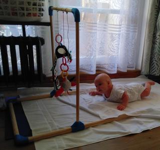 Wooden (and plastic) baby gym