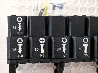 Multiboard Multigrid Bin Labels - Fasteners