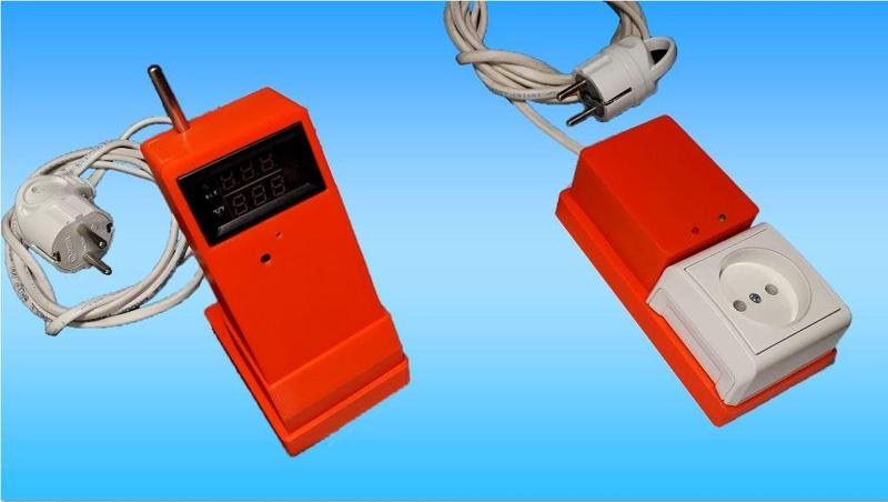 Radio-socket controlled by thermostat