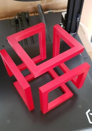 Impossible Cube in 3 parts