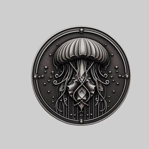 Jellyfish Animal Head Jellyfish Animal Medallion for CNC Router Laser & 3D Printer