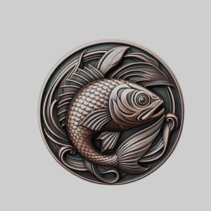 Fish Animal Head Fish Animal Medallion for CNC Router Laser & 3D Printer
