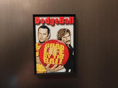 DodgeBall movie poster fridge magnet 