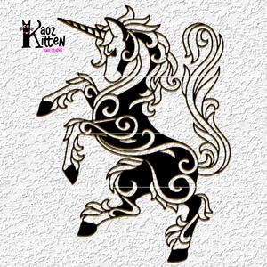 Mandala unicorn wall art Celtic unicorn wall decor 2d art animal