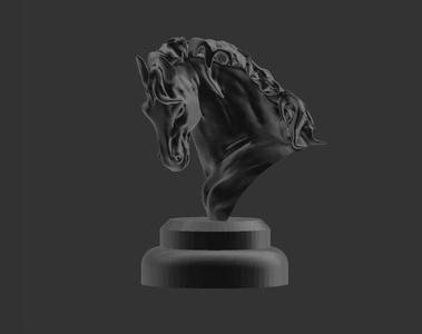 Horse Bust - B1 - Stl