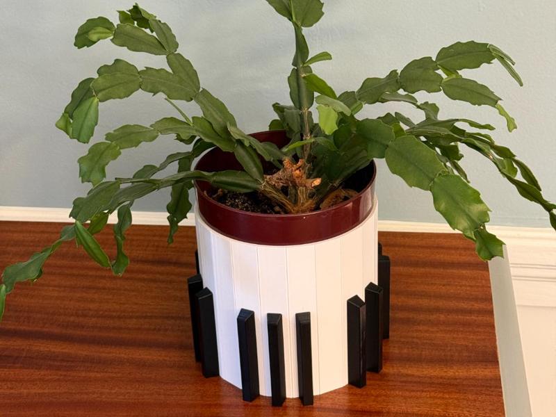 Piano Keyboard Inspired Planter Pot