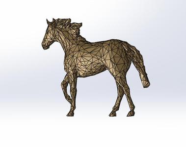 Horse L40 - Low Poly - Excellent Design - Decor