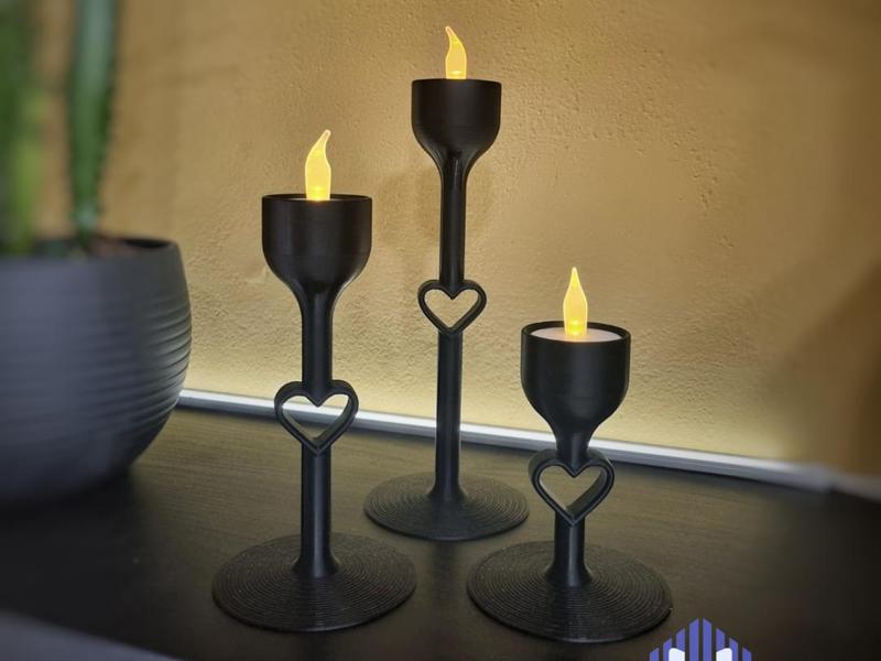 Candlestick for LED candle-heart