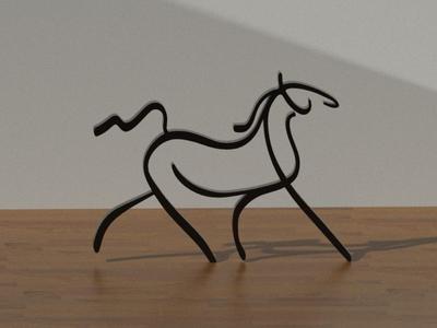 Horse Minimalist Sculpture