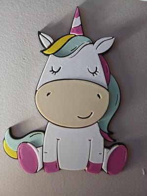 Cute Unicorn for Walls (Keyhole for Screw Mount)
