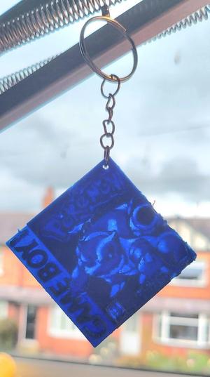 Pokemon Blue Litho Gameboy Keyring