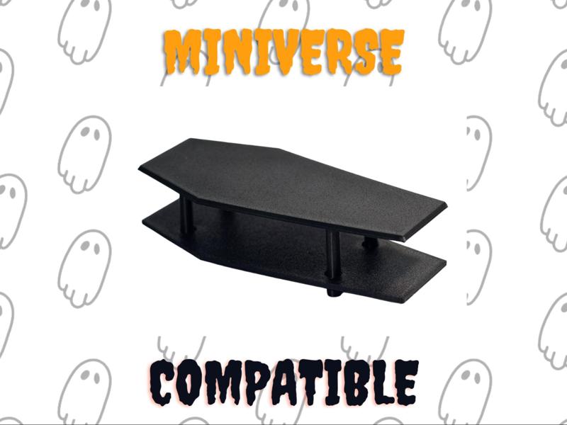 Miniature Coffin-Shaped Coffee Table for Miniverse
