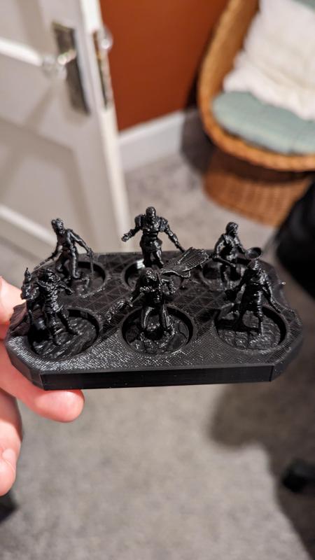 Tray for 25mm Base Minis (6 minis)