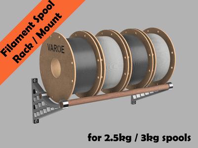 Filament Spool Wall Mount/Rack 2.5kg - VAROE