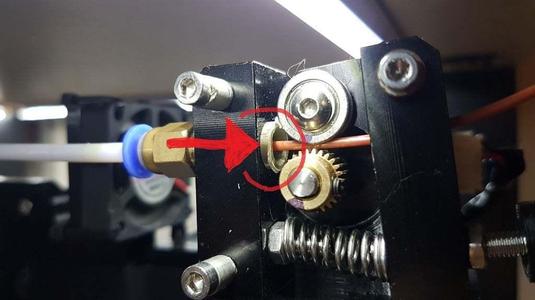 anet a8 extruder filament guide