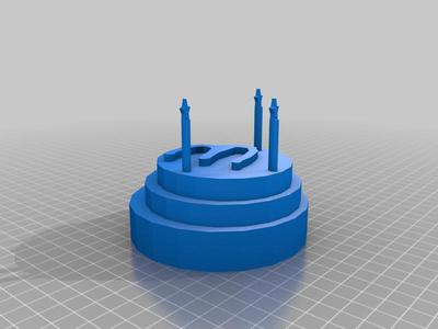 3 birthday cake with candles