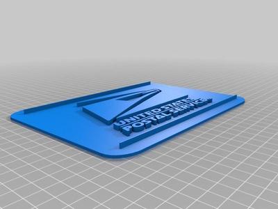 USPS Logo on Square Plate