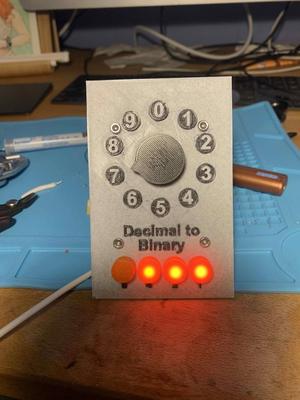 Mostly 3D Printed Binary Encoder (IDEX Printer)
